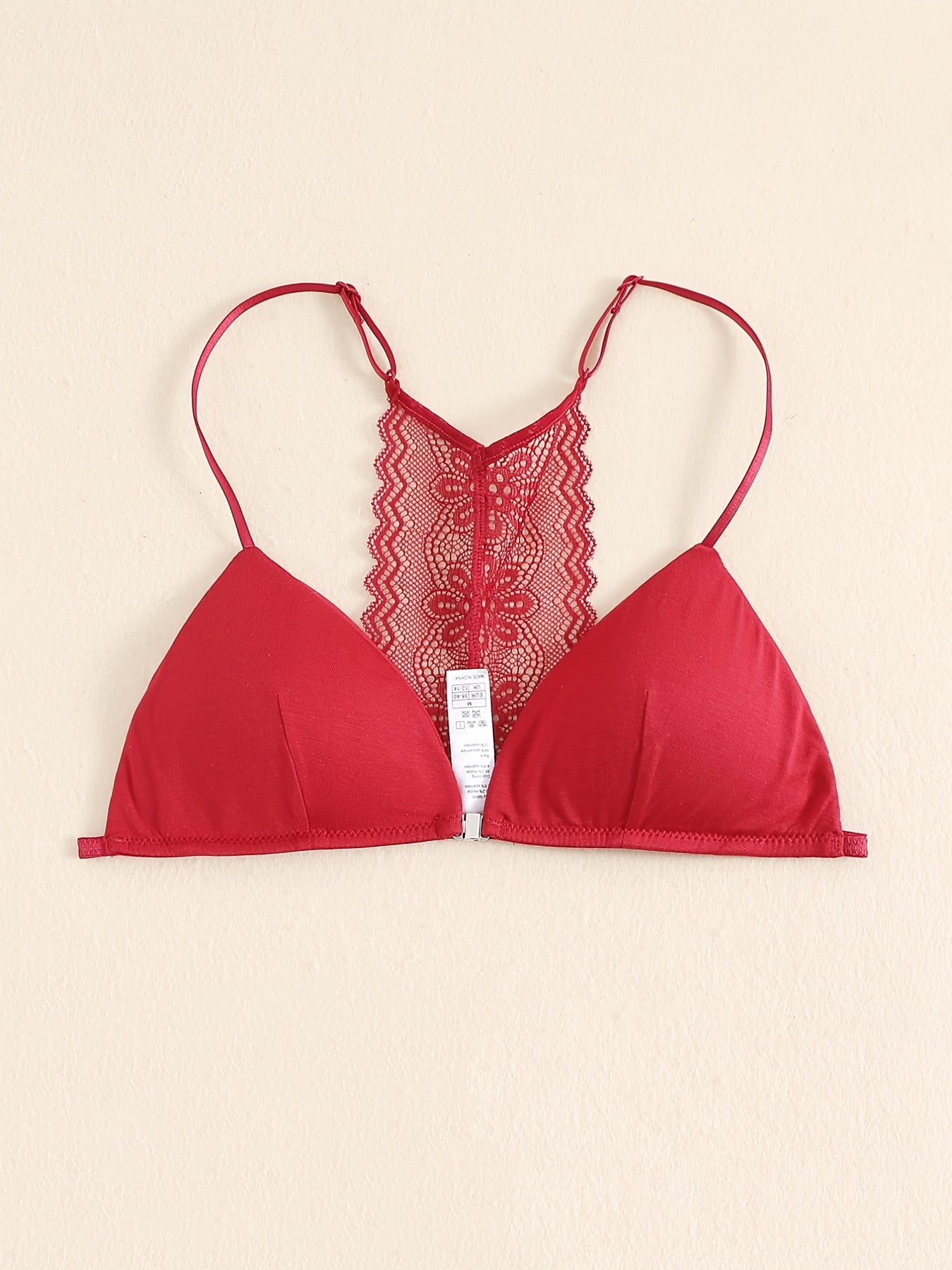 Front Buckle Lace Bra Removable Pads Beauty Back Lingerie