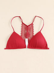 Front Buckle Lace Bra Removable Pads Beauty Back Lingerie