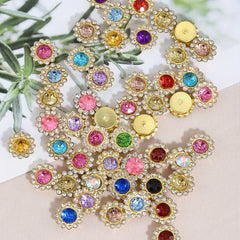 50pcs Rhinestone Bezel Sew On Beads for DIY Jew