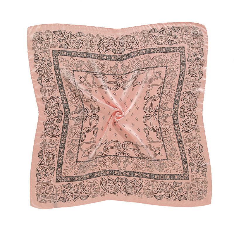 Navy Paisley Print Bandana Neck Scarf Hair Bandana
