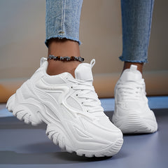 Solid Chunky Sneakers Wear Resistance Non Slip Skate Shoes