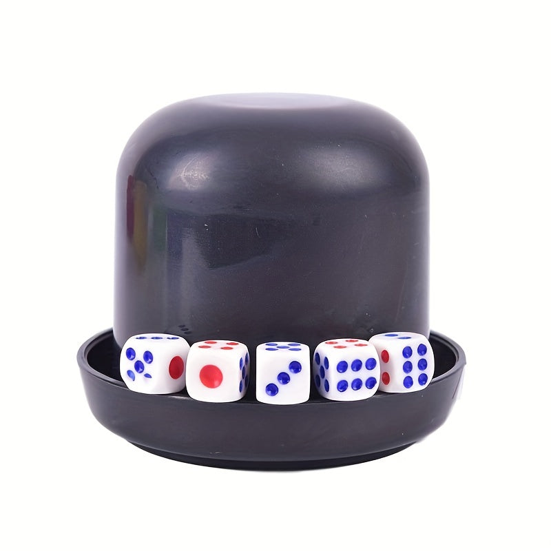 Polyhedral Dice Shaker Set with 5 Dices for Drinking Board Game