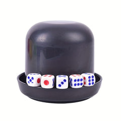 Polyhedral Dice Shaker Set with 5 Dices for Drinking Board Game