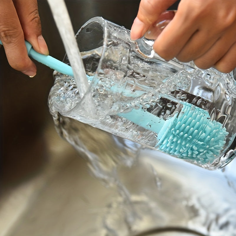 Long Handle Silicone Cleaning Brush for Cups and Bottles