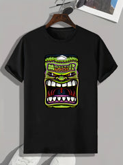 Monster Print Men's Graphic T shirt for Summer