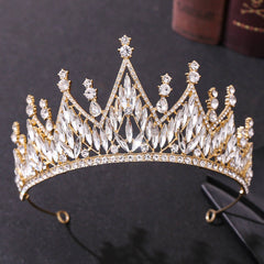 Women Queen Crown Headband Birthday Tiara Baroque Hair Accessory