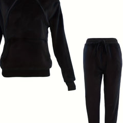 Sporty Hoodie & Joggers Outfit Set
