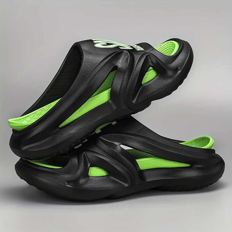 Men's Stylish Alphabet Detail Platform Slides