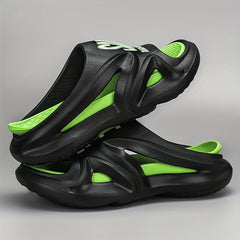 Men's Stylish Alphabet Detail Platform Slides