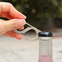 S-type Carabiner Bottle Opener Key Chain Hook for Outdoor Camping