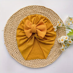 Baby Girls Twill Bubble Bow Turban Soft Hair Wrap Headband