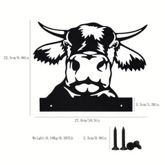 Farmhouse Animal Metal Silhouette Sign for Outdoor Decor