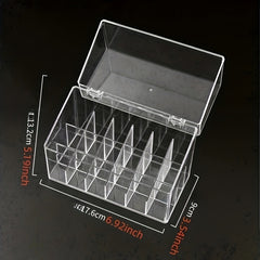 Acrylic Lipstick Organizer with Cover - Dustproof Cosmetic Storage Box