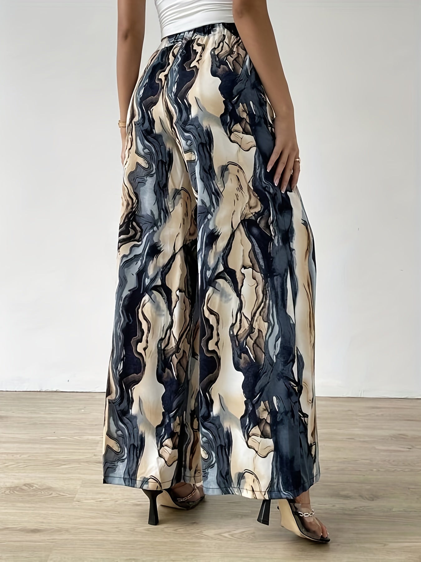 Tie Waist Wide Leg Pants for Women