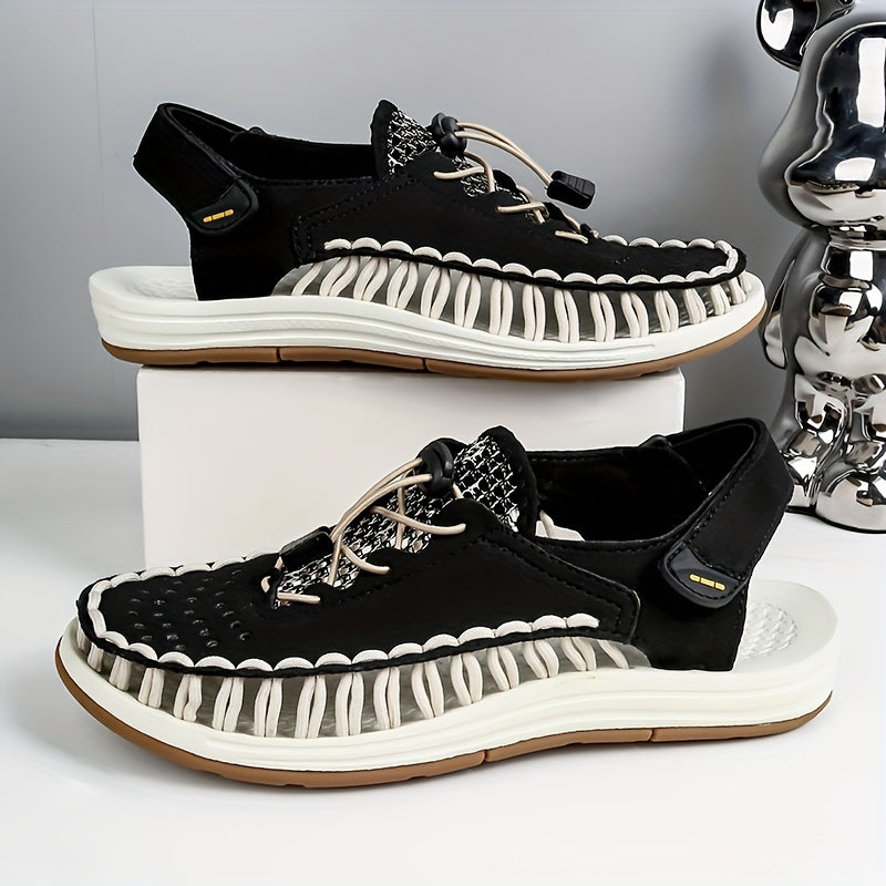 Men's Breathable Closed Toe Hollow Strap Sandals