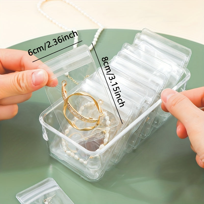 30pcs Clear Plastic Jewelry Box and Storage Bag