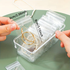 30pcs Clear Plastic Jewelry Box and Storage Bag