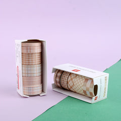 6pcs Japanese Washi Paper Plaid Tape DIY Crafting Set