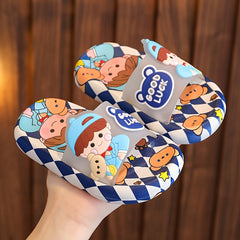 Girls Cartoon Open Toe Slippers Non Slip Lightweight Indoor Slippers