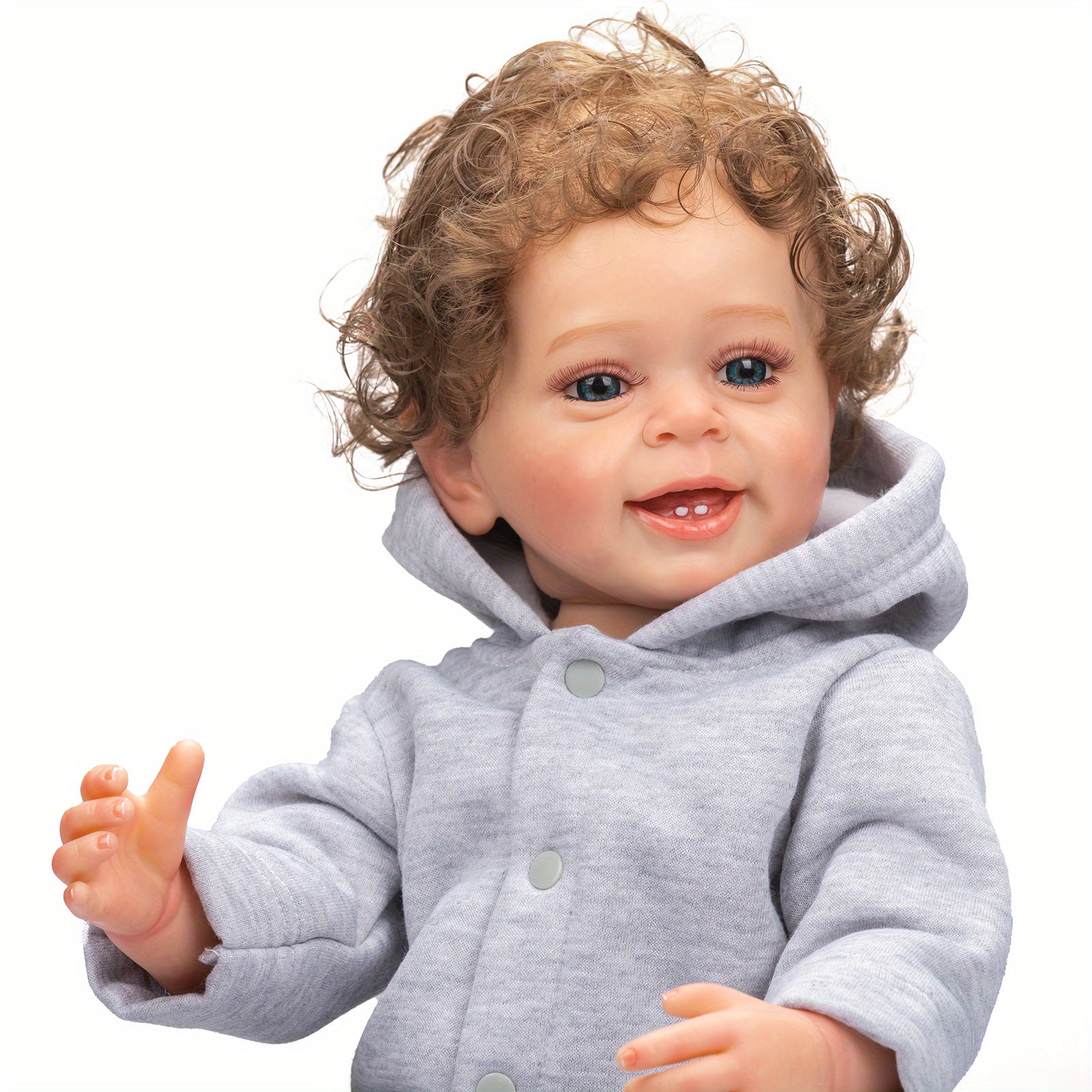 22'' Soft Silicone Real Touch Reborn Baby Boy Doll - Waterproof Bath Toy