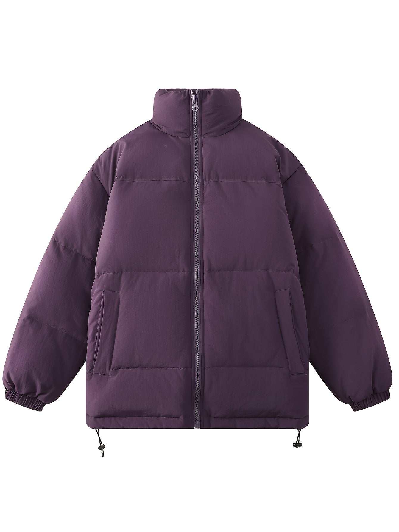 Women's Casual Puffer Jacket Warm Stand Collar Zip Sports Jacket