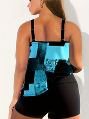 Geometric Print Tankini Top