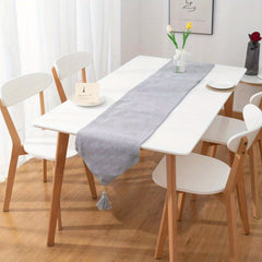 Polyester Table Runner Burlap Solid Table Runner Room Decor