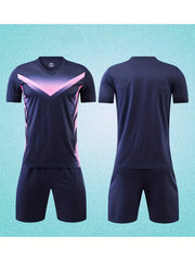 2pcs Kid's Football Jersey & Shorts Set for Soccer Training