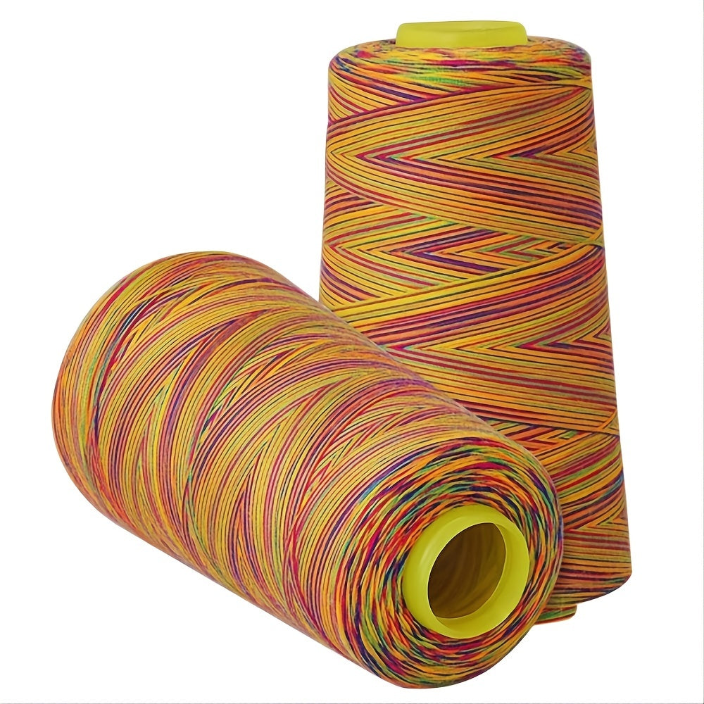 3000 Yards Rainbow Sewing Thread for Machine and Hand Repair Works