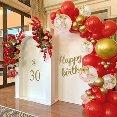 101pcs Red Golden Latex Balloons Garland Arch Kit Wedding Birthday Party Supplie