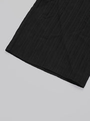 Solid Shirt & Pants Two Piece Set