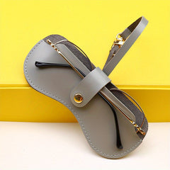 Stitch Detail Glasses Cover Snap Button Sunglasses Reading Glasses Bag