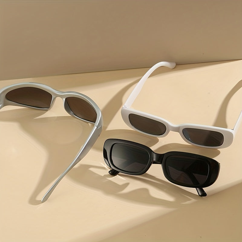 Rectangle Sunglasses Retro Anti Glare UV400 Sun Shades for Vacation