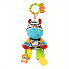 Baby Stroller Hanging Animal Plush Toy with Rattle and Teether