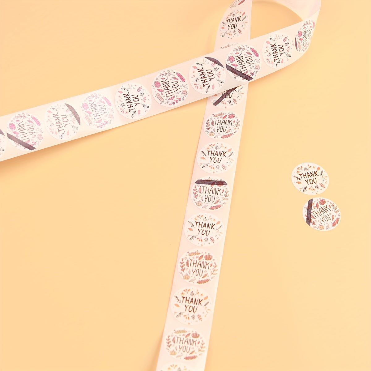 500pcs 1 Inch Thank you Stickers Leaves For Gift Wrapping Party Wedding Birthday