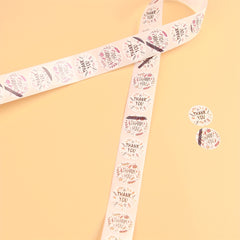 500pcs 1 Inch Thank you Stickers Leaves For Gift Wrapping Party Wedding Birthday