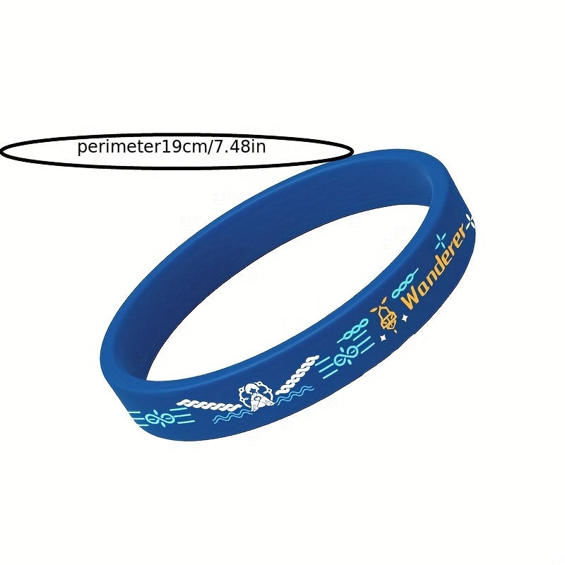 Cartoon Pattern Funny Bracelet Sporty Style Silicone Wristband