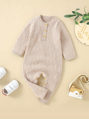 Infant Long Sleeve Knit Jumpsuit Onesie