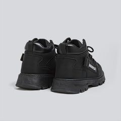Warrior Men's Letter Patch Lace Up Casual Ankle Boots