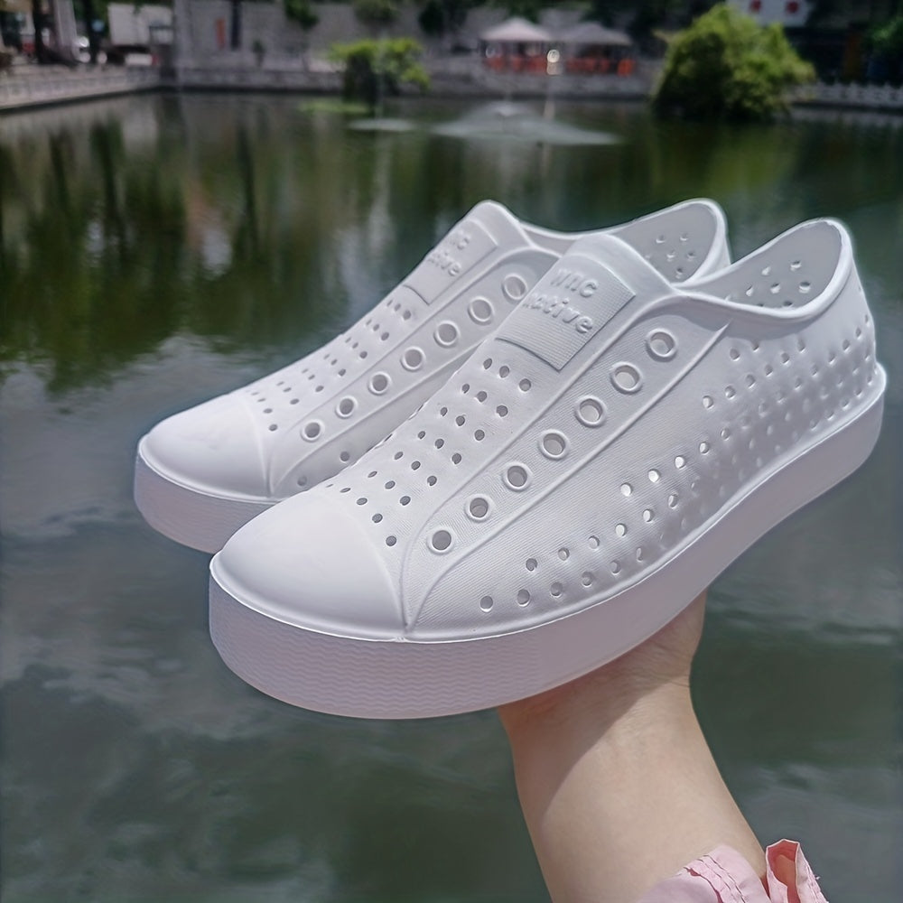 Women's Hollow Out Flat Sandals Slip On Clogs Casual Outdoor Shoes