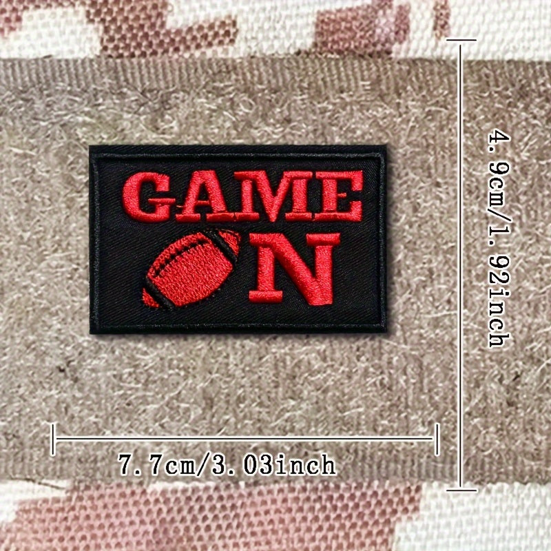 Game On Embroidered Morale Patches with Hook and Loop