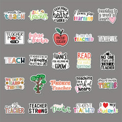 50Pcs Teacher Series Graffiti Stickers Waterproof Decorative DIY Toys