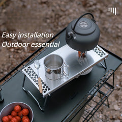 Portable Stainless Steel Folding Outdoor Table for Camping and Barbecue