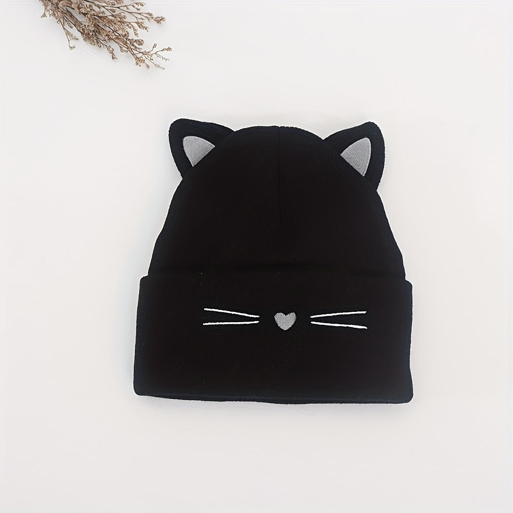 Kid's Cartoon Pattern Ear Protection Beanie Hat