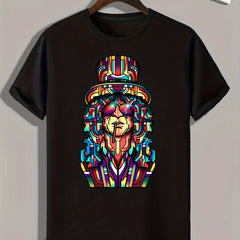 Cartoon Print Men's Graphic T Shirt Casual Comfy Tees For Summer