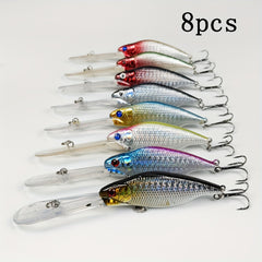 8pcs Plastic Minnow Fishing Lures 9 2g Deep Diving