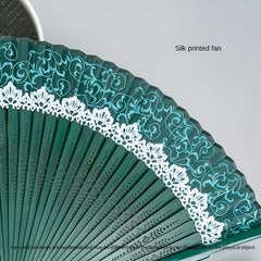 Chinese Style Lace Carry on Fan Portable Silky Fan