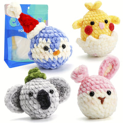 Crochet Kit with Manual - Beginner Yarn Set - DIY Cartoon Doll