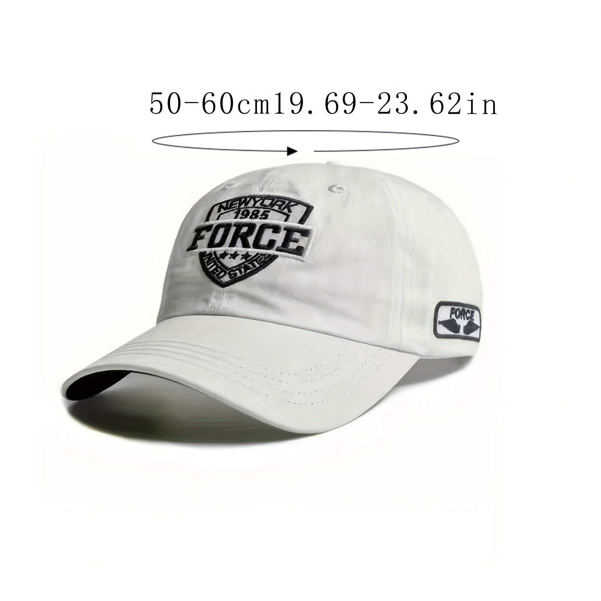 FORCE Embroidery Baseball Cap Solid Casual Dad Hats Cotton Lightweight Sunscreen