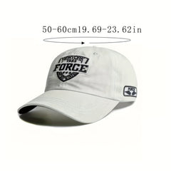 FORCE Embroidery Baseball Cap Solid Casual Dad Hats Cotton Lightweight Sunscreen